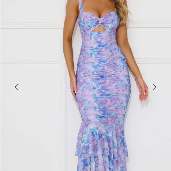 Missy Mesh Maxi Dress Lilac - Picture 3 of 6